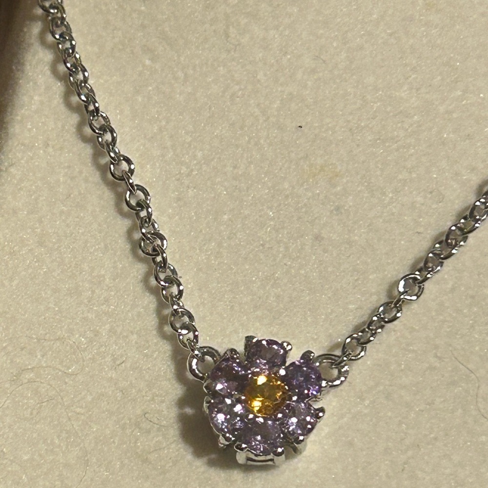 Amethyst and Citrine Flower Necklace